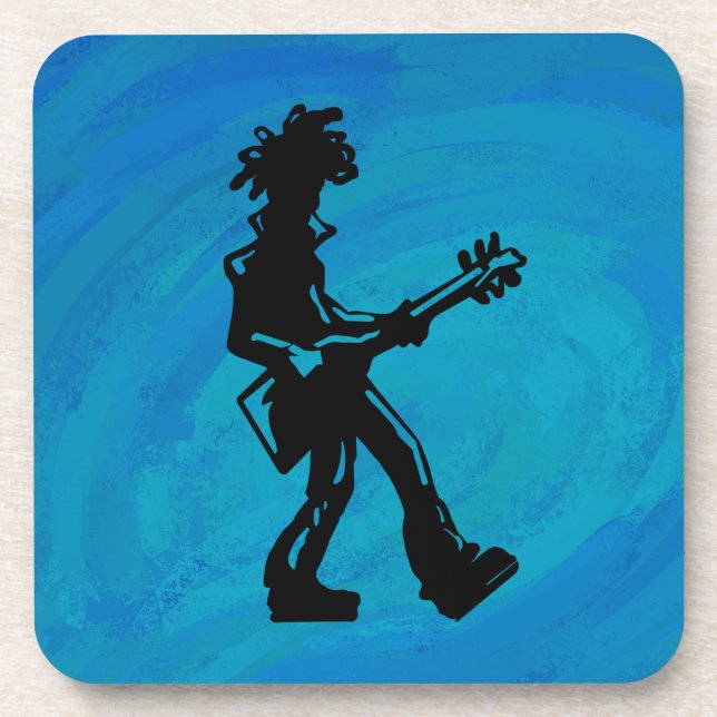New York Boogie Nights Guitar Blue Coaster (Front)