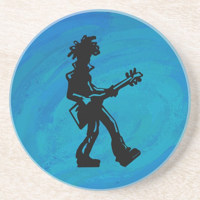 New York Boogie Nights Guitar Blue Coaster (Front)