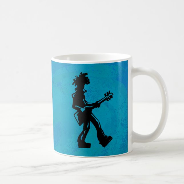 New York Boogie Nights Guitar Blue Coffee Mug (Right)