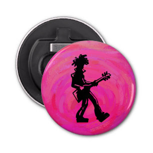 New York Boogie Nights Guitar Hot Pink Bottle Opener