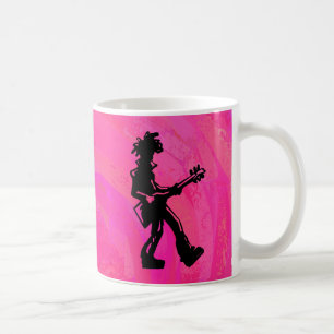 New York Boogie Nights Guitar Hot Pink Coffee Mug