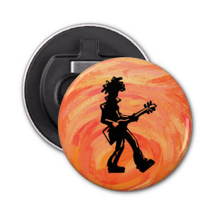 New York Boogie Nights Guitar Orange Bottle Opener