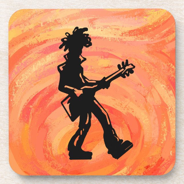 New York Boogie Nights Guitar Orange Coaster (Front)