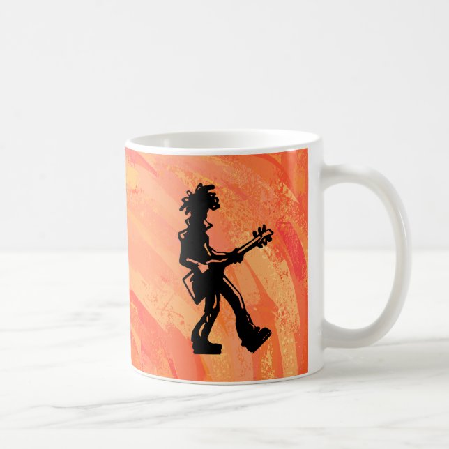 New York Boogie Nights Guitar Orange Coffee Mug (Right)