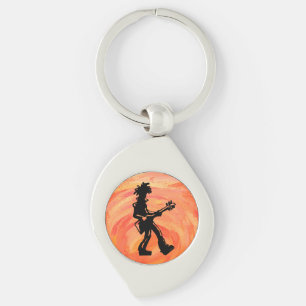 New York Boogie Nights Guitar Orange Key Ring