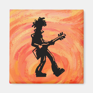 New York Boogie Nights Guitar Orange Magnet