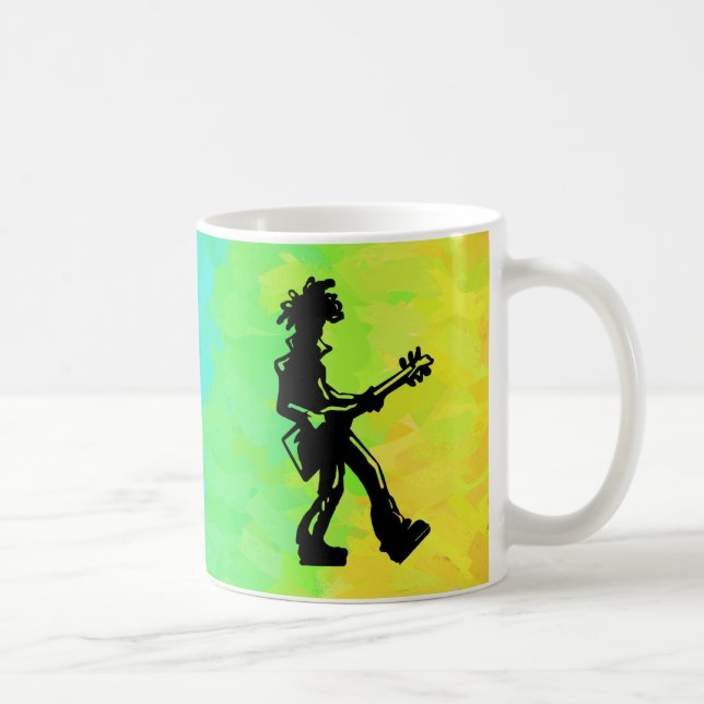 New York Boogie Nights Guitar Rainbow Coffee Mug (Right)