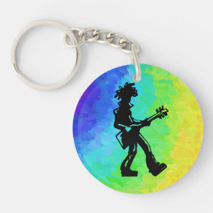 New York Boogie Nights Guitar Rainbow Key Ring
