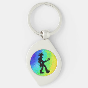 New York Boogie Nights Guitar Rainbow Key Ring