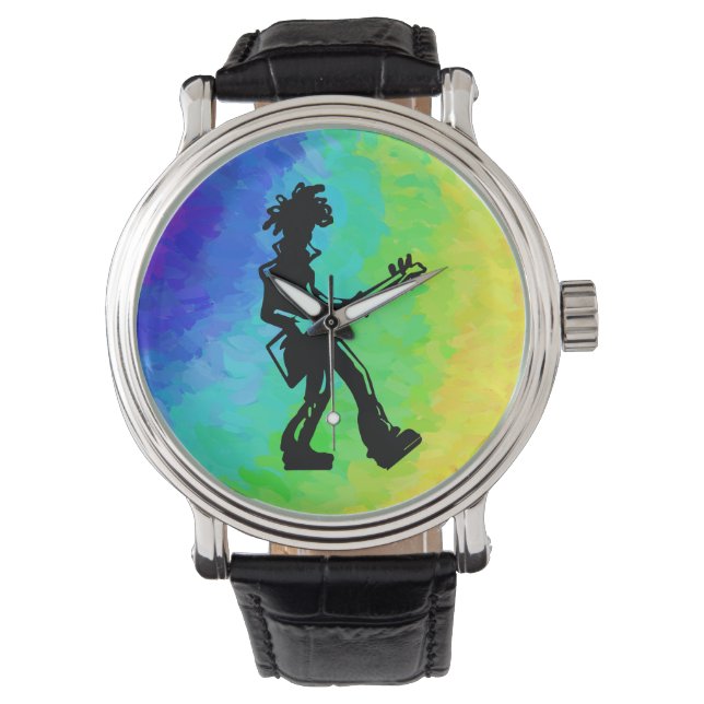 New York Boogie Nights Guitar Rainbow Watch (Front)