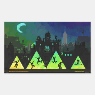 New York Boogie Nights Rectangular Sticker