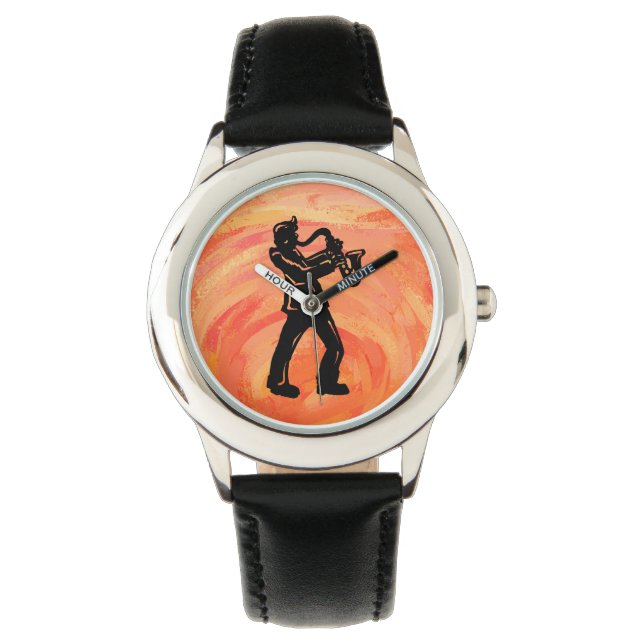 New York Boogie Nights Saxophone Orange Watch (Front)