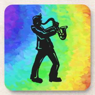 New York Boogie Nights Saxophone Rainbow Coaster