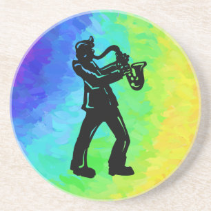 New York Boogie Nights Saxophone Rainbow Coaster