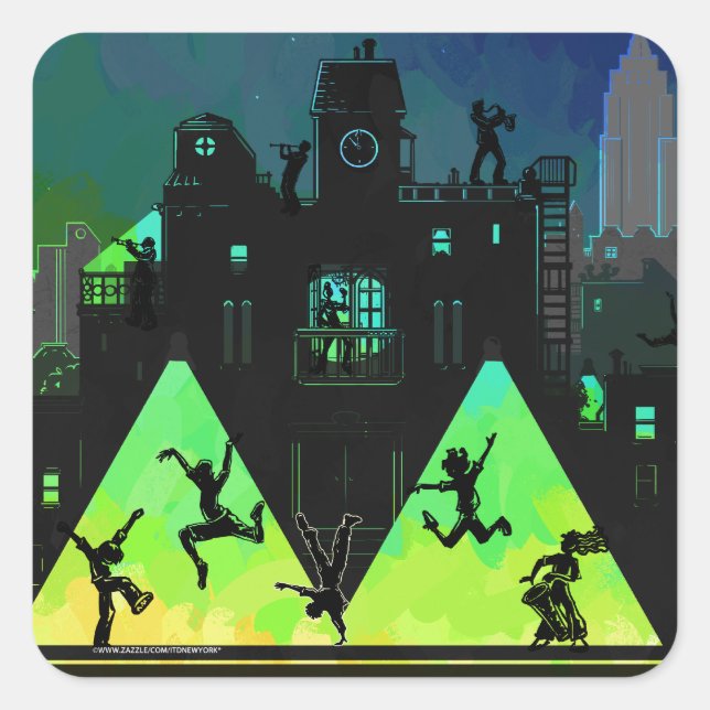 New York Boogie Nights Square Sticker (Front)