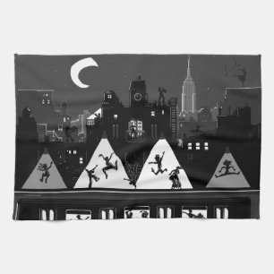 New York Boogie Nights Tea Towel