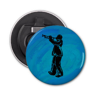 New York Boogie Nights Trumpet Blue Bottle Opener