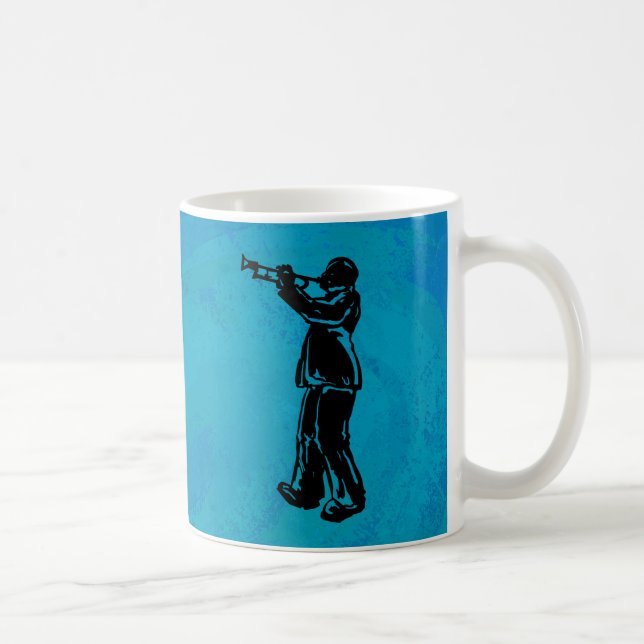 New York Boogie Nights Trumpet Blue Coffee Mug (Right)