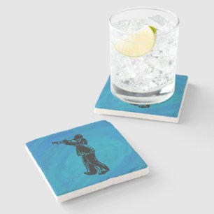 New York Boogie Nights Trumpet Blue Stone Coaster