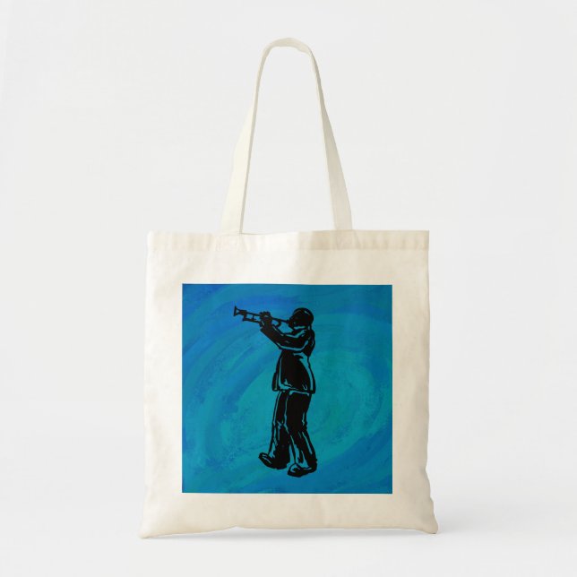 New York Boogie Nights Trumpet Blue Tote Bag (Front)