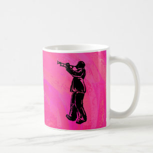 New York Boogie Nights Trumpet Hot pink Coffee Mug