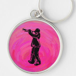 New York Boogie Nights Trumpet Hot pink Key Ring