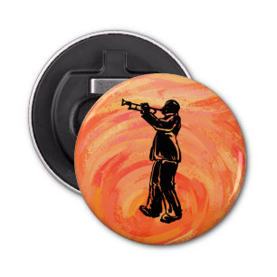New York Boogie Nights Trumpet Orange Bottle Opener