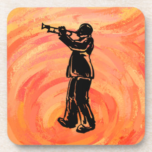New York Boogie Nights Trumpet Orange Coaster