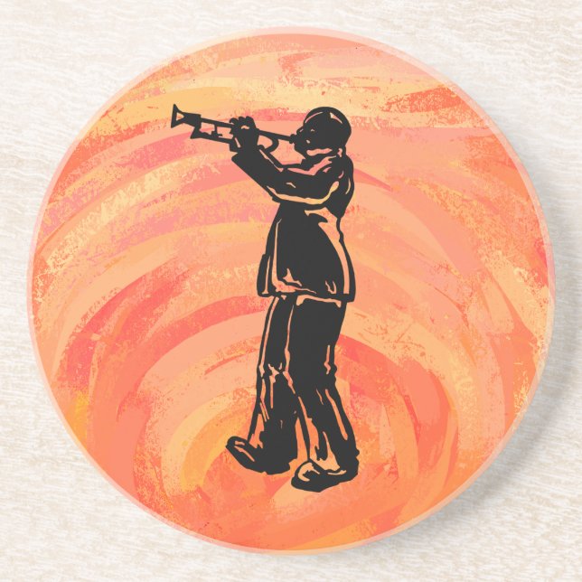New York Boogie Nights Trumpet Orange Coaster (Front)
