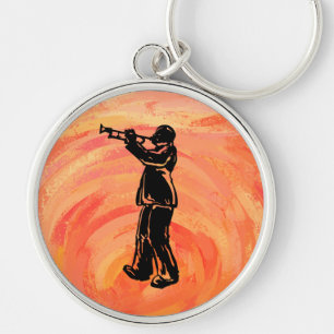 New York Boogie Nights Trumpet Orange Key Ring