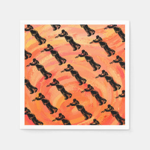 New York Boogie Nights Trumpet Orange Napkin