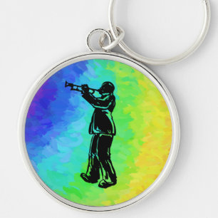 New York Boogie Nights Trumpet Rainbow Key Ring