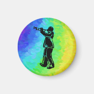 New York Boogie Nights Trumpet Rainbow Magnet