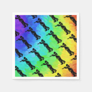 New York Boogie Nights Trumpet Rainbow Napkin