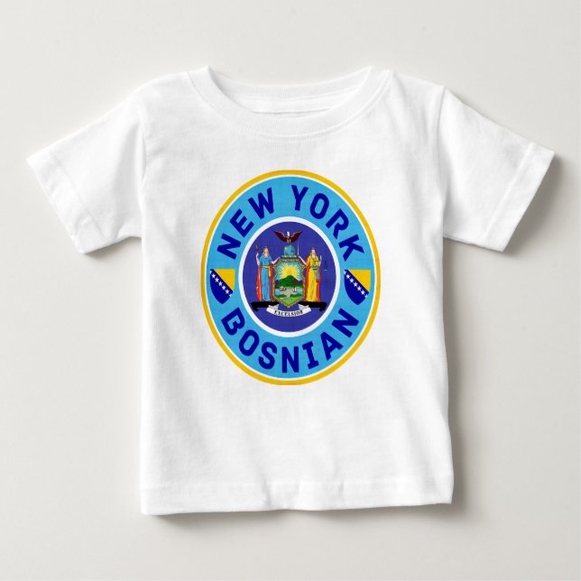 New York Bosnian American Baby T-Shirt (Front)