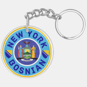 New York Bosnian American   Key Ring