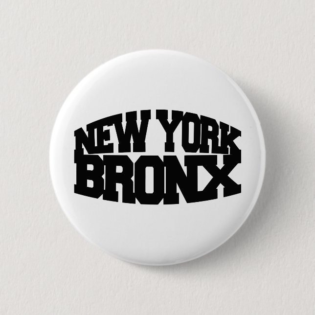 New York Bronx 6 Cm Round Badge (Front)