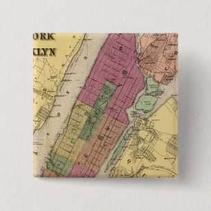 New York, Brooklyn 15 Cm Square Badge