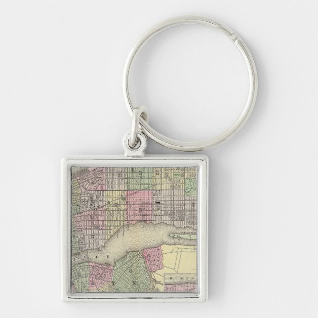 New York, Brooklyn 2 Key Ring (Front)