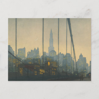 New York - Brooklyn Bridge (1972) - Tavik Postcard