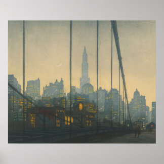 New York - Brooklyn Bridge (1972) - Tavik Poster
