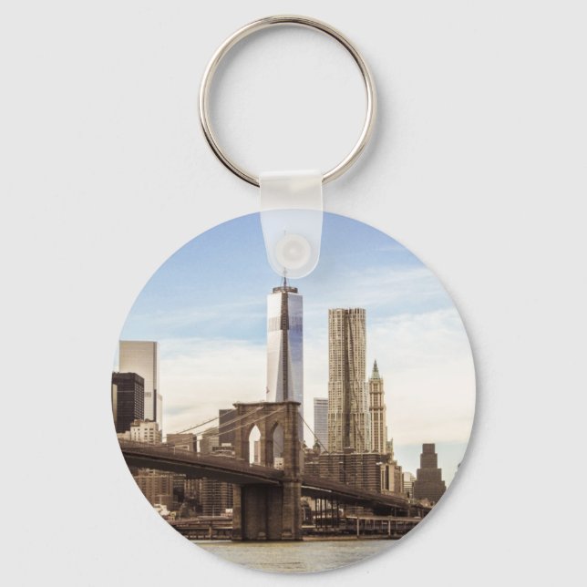 New York Brooklyn Bridge Key Ring (Front)