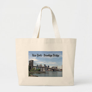 New York - Brooklyn Bridge Large Tote Bag