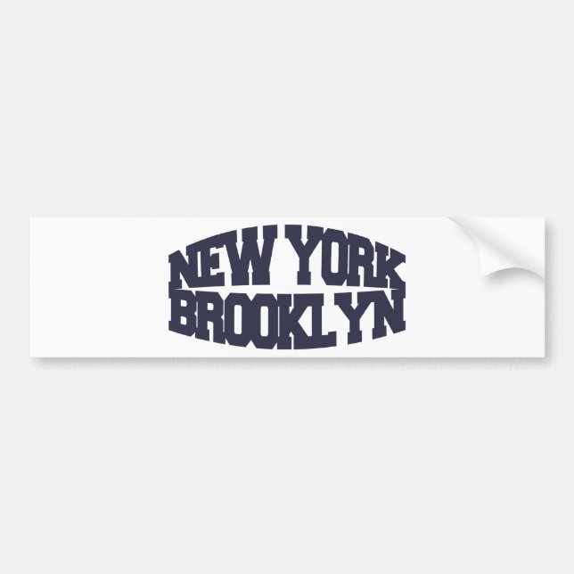 New York Brooklyn Bumper Sticker (Front)