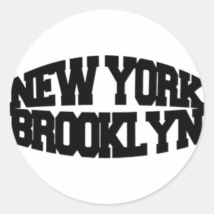New York Brooklyn Classic Round Sticker
