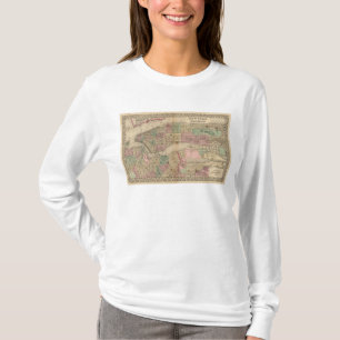 New York, Brooklyn Map by Mitchell T-Shirt