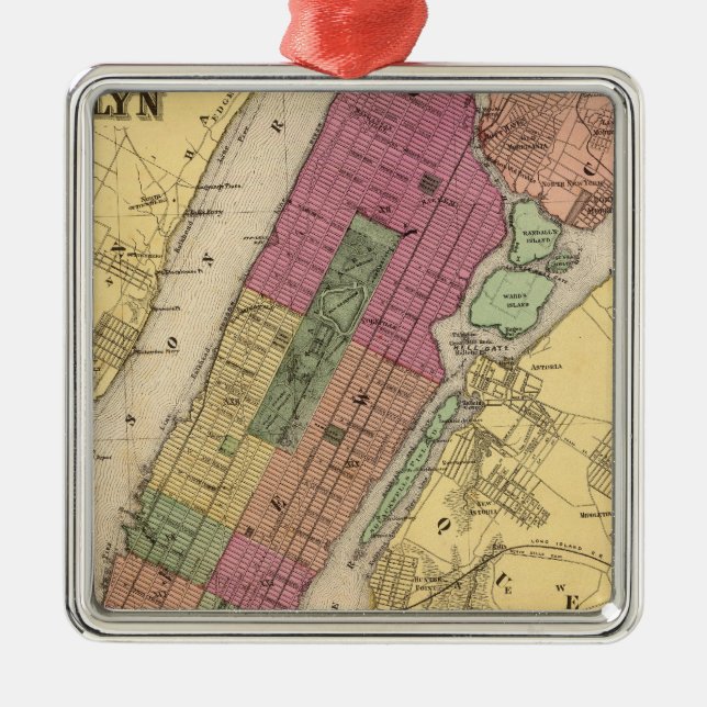 New York, Brooklyn Metal Ornament (Front)