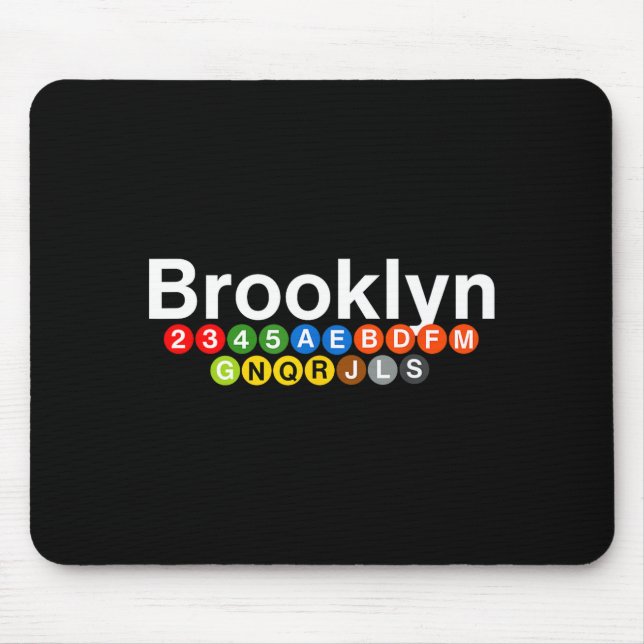 New York Brooklyn Subway Station Signs, Train Sign Mouse Pad (Front)