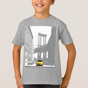 New York Brooklyn Yellow Taxi Kids Boys Template T-Shirt