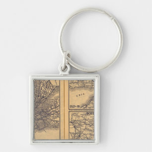 New York, Buffalo, Boston Key Ring